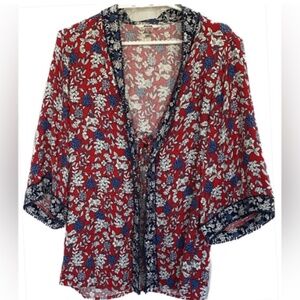 Alia BLU/RED Duster, S/M Summer Sale